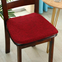 Almohadilla De Silla De Juego De Comedor De Lino En Forma De Herradura Gruesa Desmontable Y Lavable Antideslizante Sillón De Madera Maciza - details 4
