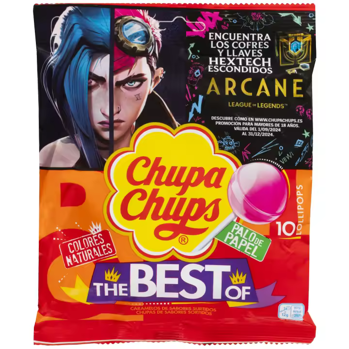 Chupa Chups Original - Bolsa 120 Chupa Chups - Sabores Surtidos Frutas - ChupaChups - Caramelos con Palo - ORIGINAL - 1
