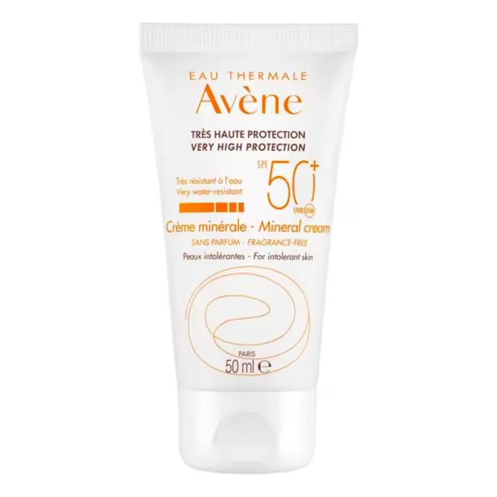 Avene Solar Mineral Crema SPF50 50ml - Protección Solar Facial para Pieles Intolerantes - 1