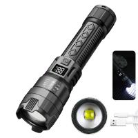 Lámpara Táctica De Alta Potencia LED Recargable Por USB Luz Fuerte Impermeable Torcha Portátil Para Exteriores Con Alcance Super Largo - details 1
