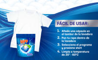 Pack De 3 o 4 Paquetes (99 Lavados o 132 Lavados ) De Wipp Express Power Caps Detergente en Cápsulas para Lavadora, 33 Dosis, Limpieza Profunda, Eficaz en Agua Fría - details 2