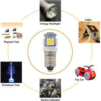 10 bombillas LED E10 12 V, luz blanca fría, 5SMD, 0,5 W, 50 LM. - details 0