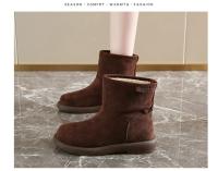 Botas De Tobillo Para Mujer Botines De Invierno Con Tacón Y Peluche Encima De La Rodilla Zapatos De Cuña Para Otoño Y Primavera - details 13