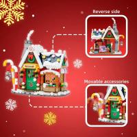 Bloques De Construcción De Bosque Para Regalo De Navidad Casa De Hielo Y Cabina Juguete De Bloques De Plástico Para Niños Y Niñas De 6 a 12 Años - details 1