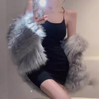 Vestido Bodycon Mini Para Mujer Verano Espalda Descubierta Con Tirantes Finos Y Aros Sexy Para Fiesta Y Club Sin Mangas De Poliéster - details 4