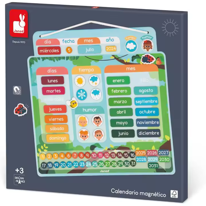 Juego Educativo Calendario Magnético - Janod 05460 JU05460 JANOD - 1