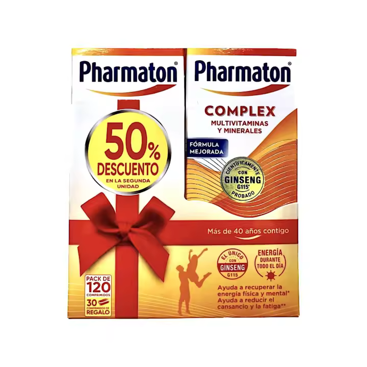 Pharmaton Complex - Suplemento de Energía con 90 + 30 Comprimidos - 1