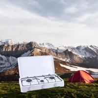 Gerimport - Hornillo de gas, Cocina Portatil de Gas, Hornillo Hierro Esmaltado Exterior CAMPING Acampada y senderismo - details 1