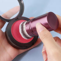 Cepillo De Maquillaje Retráctil Kabuki Multifuncional Portátil Para Viajes Para Líquidos Crema Y Polvo Flawless De Nylon Sin Alergias - details 6