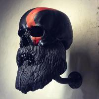Soporte De Pared Para Casco De Motocicleta Creativo Y Fresco En Forma De Cráneo Soporte De Almacenamiento Para Chaquetas Y Cascos De Bicicleta Decoración Para La Pared Unisex - details 0
