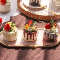 6PCS/Set Modelo De Pastel Artificial Para Decoración De Bodas Y Fiestas Profesional Simulación De Postres En PVC Tamaño 2.75'' - details 2