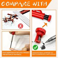 Lápiz De Carpintero Sólido Recargable Para Madera Vidrio Metal Herramienta De Marcado Para Carpintería Arquitectura Kit De Pencils Mecánicos Con Agujero Profundo - details 1