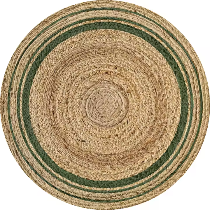 VINILIKO, Alfombra de vinilo, Carthago Redonda verde, imitación textura natura - 1