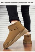 Botas De Invierno Elegantes Para Mujer Botas De Rodilla Y Tobillo Con Diseño De Luna Botas De Cuero Artificial Suela De Goma Talla Verdadera Para Adultos - details 14