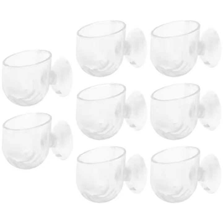 8 Pcs Planta Acuática Colgante Para Acuario Con Agujero Y Peso Copos De Nieve De Acrílico Decoración Para Tanque De Peces - 1