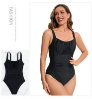 Traje de Baño DE UNA Pieza para Mujer, Corte entallado, plisado, High Belt, Cuello en U, push up, ropa de Playa, Chaleco - details 1