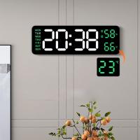 Reloj De Pared Electrónico Con Pantalla De Temperatura Y Fecha Reloj De Mesa Digital LED Montado En La Pared Para El Hogar Control De Voz DST 12/24H - details 4
