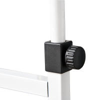 HOMCOM Mesa Auxiliar de Sofá 80x40 cm Mesa Lateral en Forma de C con 4 Ruedas Giratorias Frenos Altura Ajustable 3 Niveles de 72-82 cm Marco de Metal para Salón Cocina - details 9