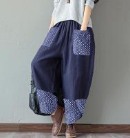 Pantalones Vintage Para Mujer Estampado Casual Cintura Alta Elástica Pierna Recta Suelta Pantalones De Verano Lady Cargo - details 5