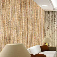 Cortina De Puerta Con Borlas Brillantes Divisor De Ventana Para Decoración De Sala De Estar Y Fiestas Material De Poliéster Clásico Estilo - details 3