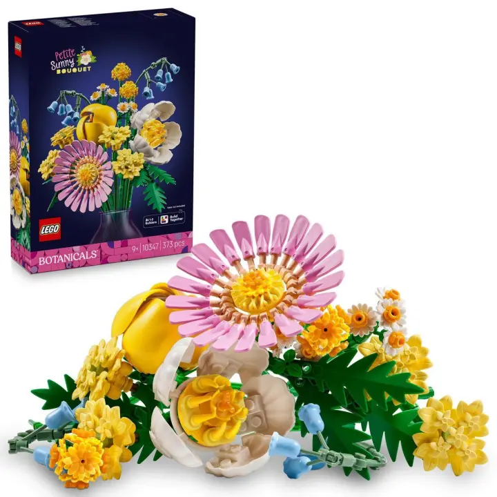 LEGO 10347 Botanicals Ramillete Rayos de Sol, Kit de Construcción y Decoración Floral DIY, Regalo de Cumpleaños para Niñas, Niños y Amantes de las Flores, Juguete de Escritorio - 1