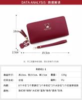 Cartera Larga Para Mujer Con Cremallera De Cuero Tres Colores Moda Monedero Bolso De Mano Con Compartimento Para Tarjetas - details 19