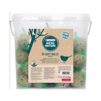 Cubo de Bolas de grasa 50 unidades 4.5 kg - Bola de sebo con redecilla de 90 gramos Menu Nature - Sin semillas de Ambrosia - Versele Laga - details 1