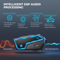 GEARELEC GX10 Intercomunicador Bluetooth Para Motocicleta Casco Headset 10 Conductores Sin Cable BT Interfono De Motocicleta Compartir Música - details 5
