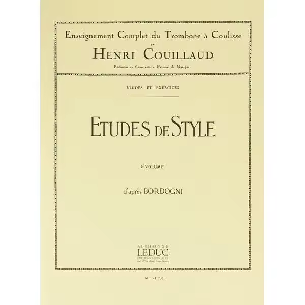 Bordogni, Marco + Couillaud, Henri. Etudes de Style Vol. 2º - 1