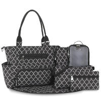 Set De 7 Bolsos Para Mudar El Bebé Multifuncional Tote Bag Mummy Bolsa De Viaje Con Alforja Para Bebé Material De Tela Cierre De Cremallera - details 17