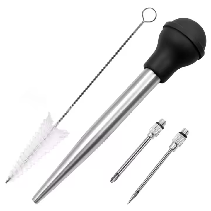 Juego De Agujas Para Marinado Y Salsas De Barbecue Herramienta De Cocina Para Carne De Pollo Puerco Y Carne De Res Resistente Al Calor Y Fácil De Limpiar - 1