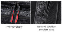 Mochila De Cuero Auténtico Crocodilo Para Laptop De 15.6 Pulgadas Hombres Viaje Impermeable Grande Para Adolescentes Escuela Bolsa De Viaje Preppy Style - details 7