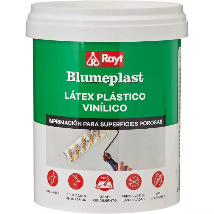 Rayt Sellador Látex Plástico Brillante Bumeplast Cubo 1KG: Sella y da acabado brillante a superficies plásticas con este sellador látex de alta calidad. - 1