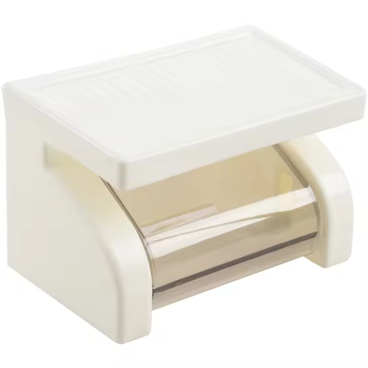 Soporte impermeable para papel higiénico, caja con soporte para rollo de papel higiénico, estante para baño - 1