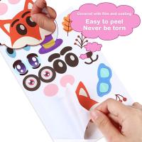 Juego Educativo Para Niños Y Niñas De 12 Hojas Puzles DIY De Animales Faces Divertidos Y Educativos Regalos Para Niños - details 7