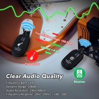 Sistema Inalámbrico Para Guitarra Recargable Transmisor Receptor Adecuado Para Acústica Bajo Violín Teclado Instrumentos Electrónicos - details 0