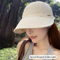 Sombrero De Pescador Amplio Para Mujer Sombrero De Sol Plegable Y Portátil Protección Solar Casual Unisex Para Exterior - details 5