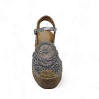 Calzados soraia, Sandalia de antelina y plataforma de yute, espardeñas planas, para mujer. - details 1