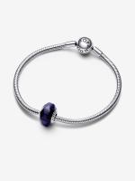 Pandora - Charm de cristal de Murano Azul facetado - Plata de Lei - details 0