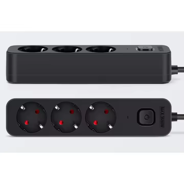 Aigostar Regleta Enchufes, Alargador Enchufe de 3 Enchufes con Interruptor - 1