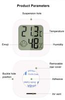 Mini Termómetro Y Higrómetro Digital LCD Sensor De Temperatura Y Humedad Para El Hogar Estación Climática Doméstica - details 8