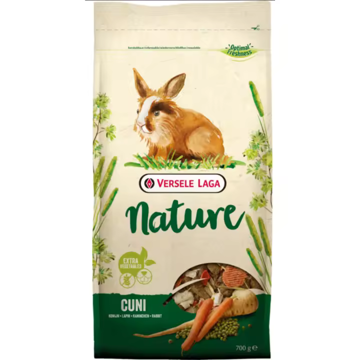 Versele-Laga Conejo Nature Adulto 700Gr. Comida para Conejos Adultos Enanos Rica en Verduras y Fibra Sin Cereales - 1