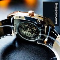 Reloj De Pulsera Mecánico De Lujo Para Hombres Con Fase De La Luna Y Tourbillon Cuarzo Skeleton Automático Manos Luminosas Correa De Cuero Tonneau Resistantes Al Choque Y Agua - details 7