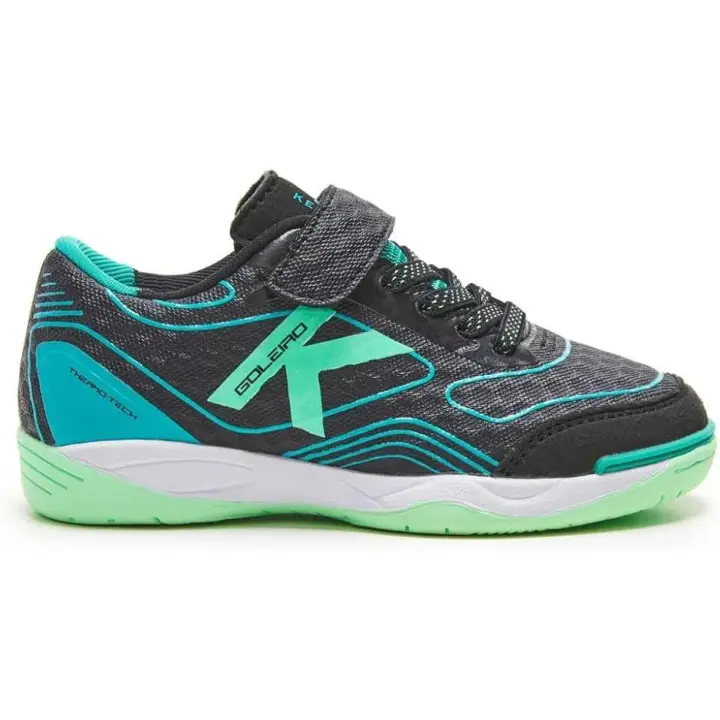 Zapatillas de Fútbol Sala Kelme Goleiro Kids Elastic Negro/Verde - 1