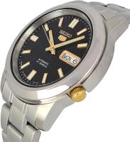 reloj automático hombre Seiko 5 SNKK17J1 38mm Hecho en Japón dial negro  correa de acero calibre 7S26 - details 2