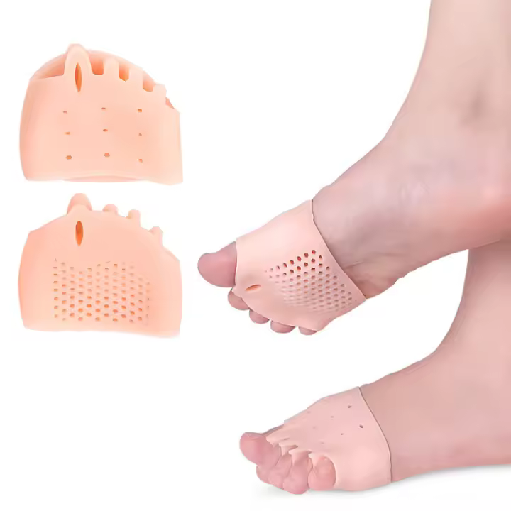 Almohadillas De Silicona Para Dedos Separador Del Dedo Del Pie Alivio Del Dolor Corrector De Valgus Hallux Inodoros Para Zapatos Cuidado Del Pie - 1