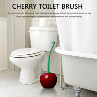 Cepillo De Inodoro En Forma De Cereza Con Soporte Y Base Cepillo Lavatorio Suave Para Limpieza Del Baño Ecológico - details 4