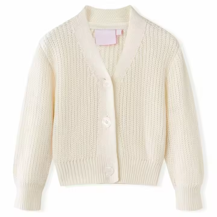Cárdigan de punto infantil blanco nieve 104 - 1