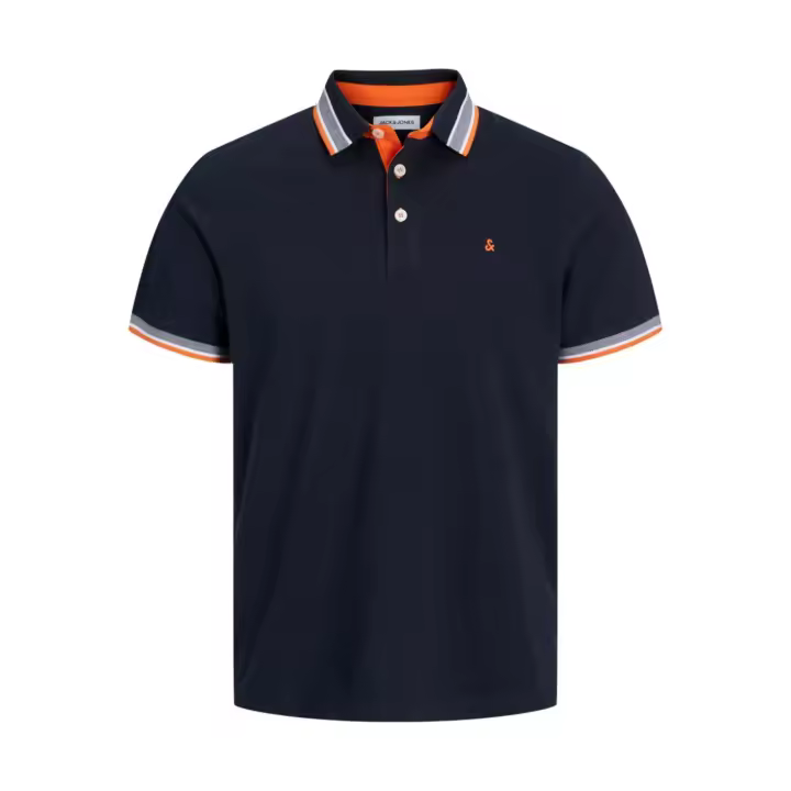 JACK&JONES 12136668 JJEPAULOS POLO SS NOOS Hombre Polo Camiseta Top TS Cuello 28675 - 1