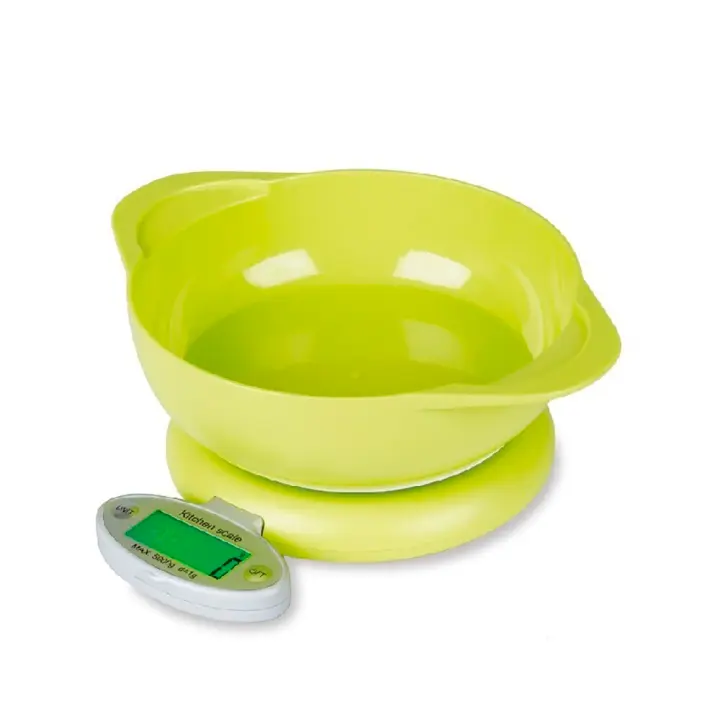 Báscula electrónica de cocina con pantalla LCD | Funciona con 2 pilas AAA incluidas | Báscula digital inteligente de Alta precisión y resolución LCD | Fácil limpieza | De 1gr a 5kg | RevolutionLine - 1